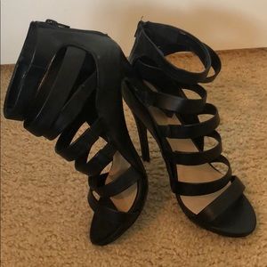 Strappy Black Boutique Heels